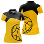 Polo Pétanque Jaune & Noir Personnalisé - Équipement Club - Polo Femme