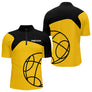 Polo Pétanque Jaune & Noir Personnalisé - Équipement Club - Polo Zippé Homme
