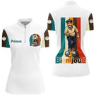 Polo Pétanque Joueur Boules - Champion Style Français - Polo Zippé Femme