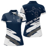 Polo Pétanque Joueur Marine - Design Sport Personnalisé - Polo Femme