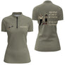 Polo Pétanque Kaki Personnalisé Humour - Homme Femme - Polo Zippé Femme