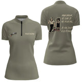 Polo Pétanque Kaki Personnalisé Humour - Homme Femme - Polo Zippé Femme