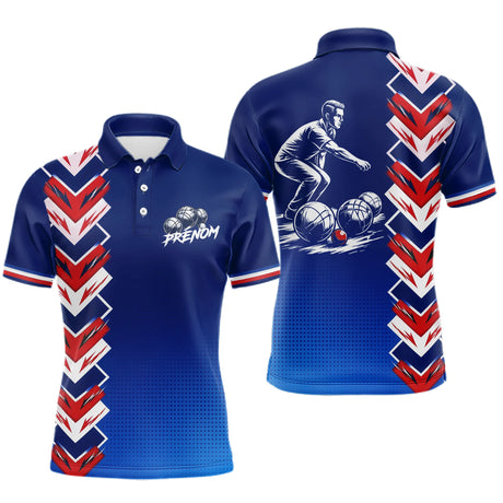 Polo Pétanque La France- Bleu Tricolore Homme Femme - Polo Homme