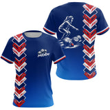 Polo Pétanque La France- Bleu Tricolore Homme Femme - T-Shirt Femme