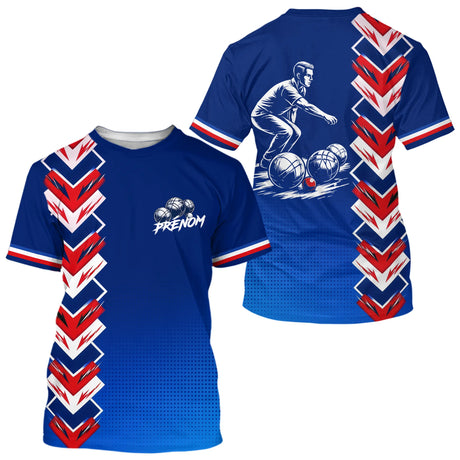 Polo Pétanque La France- Bleu Tricolore Homme Femme - T-Shirt Homme