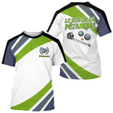 Polo Pétanque Le Roi Vert et Blanc - Personnalisé & Unique Boules - T-Shirt Homme
