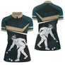 Polo Pétanque Maître Noir Vert - Joueur Vintage Homme Femme - Polo Zippé Femme