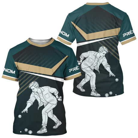 Polo Pétanque Maître Noir Vert - Joueur Vintage Homme Femme - T-Shirt Homme