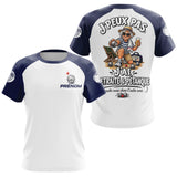 Polo Pétanque Marine & Blanc - Humour Retraite Personnalisé - T-Shirt Femme