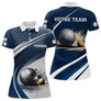 Polo Pétanque Marine & Blanc Personnalisable - Équipe & Prénom - Polo Femme