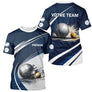Polo Pétanque Marine & Blanc Personnalisable - Équipe & Prénom - T-Shirt Homme