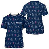 Polo Pétanque Marine Rose Personnalisé - Ruban Joueur Boules - T-Shirt Homme