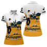 Polo Pétanque Master Personnalisé - Jaune Blanc Boulodrome - Polo Femme