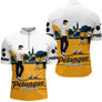 Polo Pétanque Master Personnalisé - Jaune Blanc Boulodrome - Polo Zippé Homme
