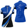 Polo Pétanque Moderne Bleu - Élégance & Performance Prénom - Polo Zippé Femme