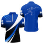 Polo Pétanque Moderne Bleu - Élégance & Performance Prénom - Polo Zippé Homme