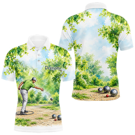 Polo Pétanque & Nature Homme Femme - Ciel Vert Personnalisé - Polo Homme