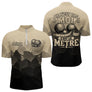 Polo Pétanque Noir Beige Drôle Personnalisé - Accessoire Tournoi - Polo Zippé Homme