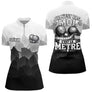 Polo Pétanque Noir Blanc Drôle Personnalisé - Accessoire Tournoi - Polo Zippé Femme