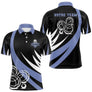 Polo Pétanque Noir Bleu Boules - Prénom & Équipe - Polo Homme