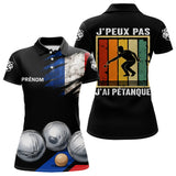 Polo Pétanque Noir Homme Femme - J'Ai Pétanque Drapeau Français - Polo Femme