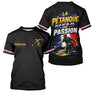 Polo Pétanque Noir Homme Femme - Passion Drapeau Français - T-Shirt Homme