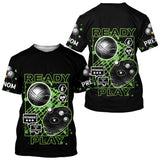Polo Pétanque Noir Personnalisé - Collection Ready & Play - T-Shirt Homme
