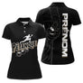 Polo Pétanque Noir Personnalisé - Design Main & Boules - Polo Femme
