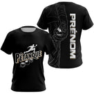 Polo Pétanque Noir Personnalisé - Design Main & Boules - T-Shirt Femme