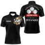 Polo Pétanque Noir Personnalisé - J'ai Pétanque Retraité - Polo Homme