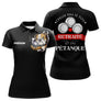 Polo Pétanque Noir Personnalisé - J'ai Pétanque Retraité - Polo Zippé Homme