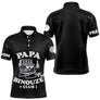 Polo Pétanque Noir Personnalisé - Papa Binouze Club - Polo Homme