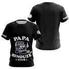 Polo Pétanque Noir Personnalisé - Papa Binouze Club - T-Shirt Femme