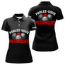 Polo Pétanque Noir Personnalisé - Parlez Vous Boules - Polo Femme