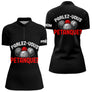 Polo Pétanque Noir Personnalisé - Parlez Vous Boules - Polo Zippé Femme