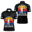 Polo Pétanque Noir Personnalisé – C’est Maintenant Vintage - Polo Homme