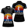 Polo Pétanque Noir Personnalisé – C’est Maintenant Vintage - Polo Femme