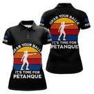 Polo Pétanque Noir Personnalisé – C’est Maintenant Vintage - Polo Femme