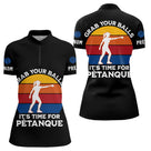 Polo Pétanque Noir Personnalisé – C’est Maintenant Vintage - Polo Zippé Femme