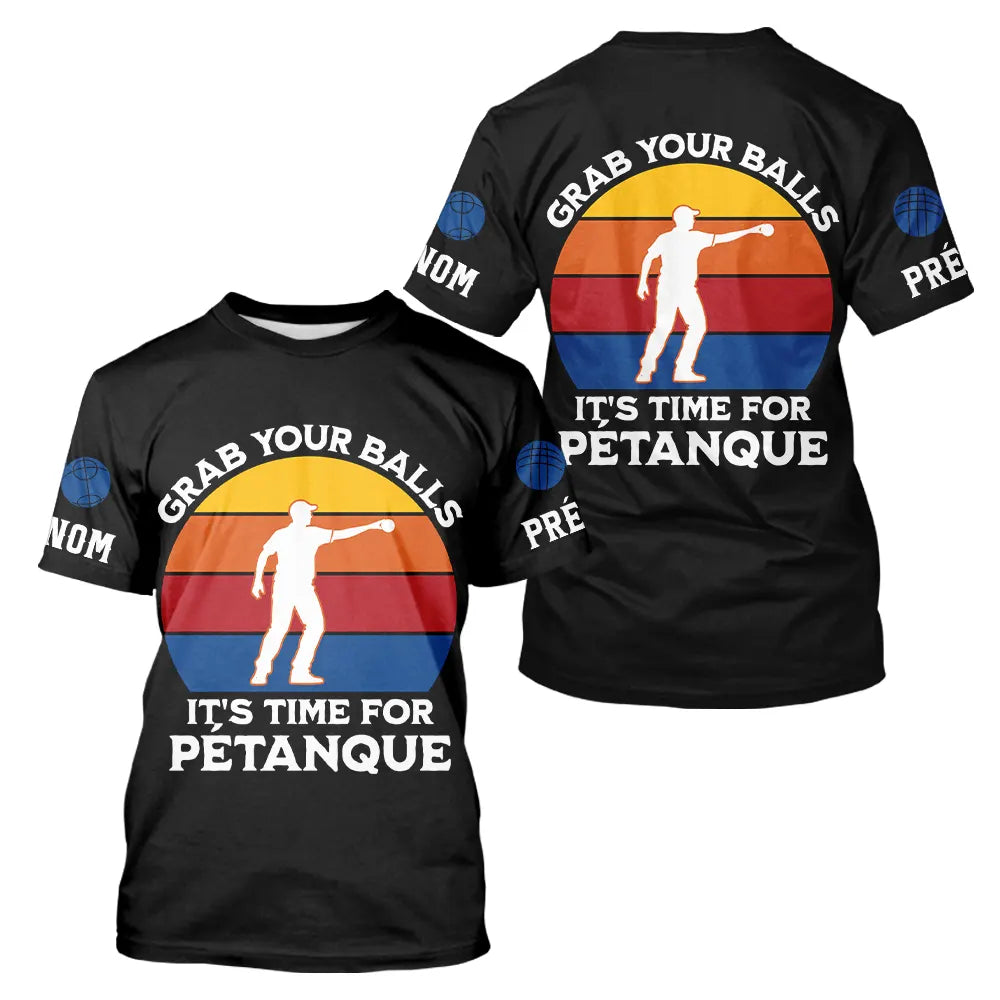 Polo Pétanque Noir Personnalisé – C’est Maintenant Vintage - T-Shirt Homme