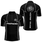 Polo Pétanque Noir Personnalisé Équipe -Joueur Boules - Polo Zippé Homme