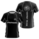Polo Pétanque Noir Personnalisé Équipe -Joueur Boules - T-Shirt Femme