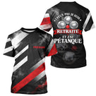 Polo Pétanque Noir & Rouge - J'peux Pas Retraité Personnalisé - T-Shirt Homme