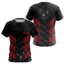 Polo Pétanque Noir & Rouge - Motif Boules Dynamique 3D - T-Shirt Femme