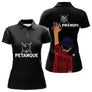 Polo Pétanque Noir sur Mesure - Bouliste Passionnés - Polo Femme