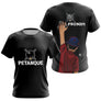 Polo Pétanque Noir sur Mesure - Bouliste Passionnés - T-Shirt Femme