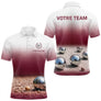Polo Pétanque Ombré Cochonnet Bordeaux - Bicolore Personnalisé - Polo Homme