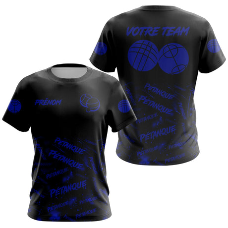 Polo Pétanque Original – Motifs Boules Électrique - T-Shirt Femme