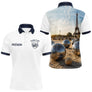 Polo Pétanque À Paris 3D - Personnalisé Blanc Marine - Polo Homme