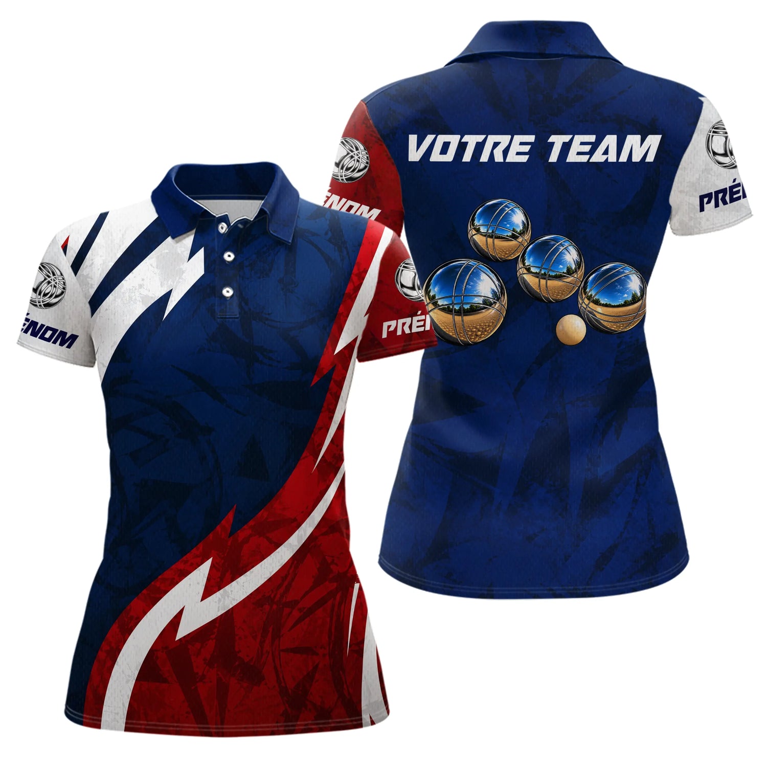 Polo Pétanque Passion Boules - Design Français Homme Femme - Polo Femme